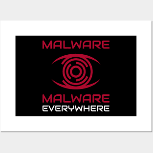 Malware, Malware Everywhere Cybersecurity Posters and Art